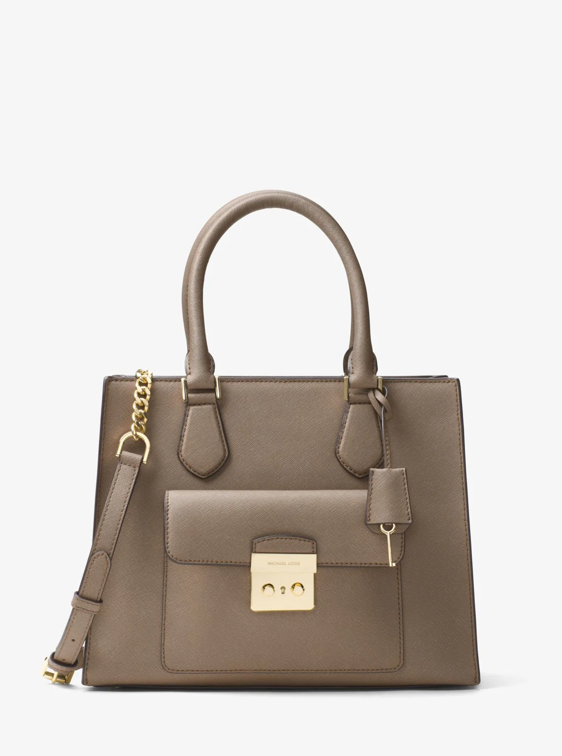 Bridgette Medium Saffiano Leather Tote - Image 10