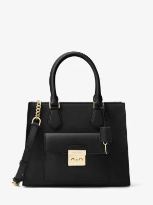 Bridgette Medium Saffiano Leather Tote - Image 14