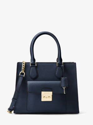 Bridgette Medium Saffiano Leather Tote - Image 8