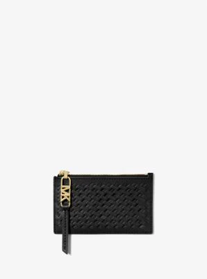 Empire Small Woven Leather Card Case - Image 6