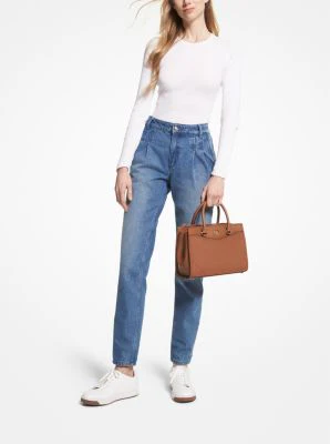 Everly Medium Saffiano Leather Satchel - Image 10