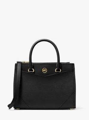 Everly Medium Saffiano Leather Satchel - Image 17