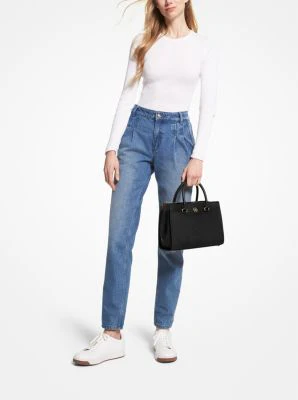 Everly Medium Saffiano Leather Satchel - Image 20