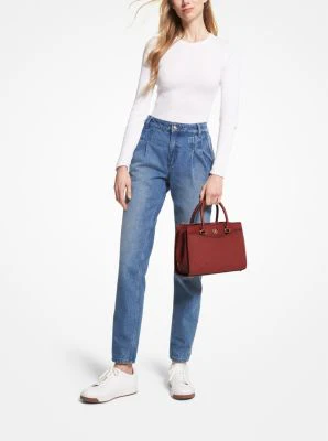 Everly Medium Saffiano Leather Satchel - Image 5