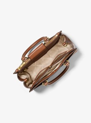 Everly Medium Saffiano Leather Satchel - Image 8