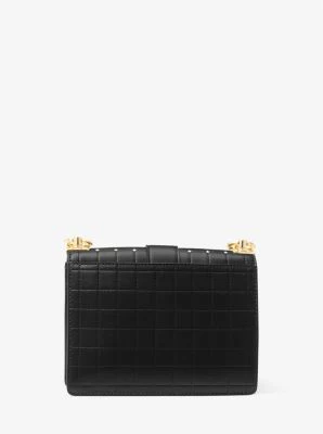 Greenwich Small Studded Quilted Faux Leather Crossbody Bag - Image 5