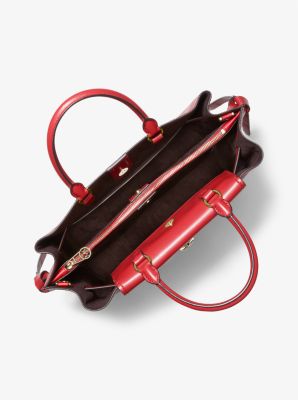 Hamilton Legacy Large Studded Leather Belted Satchel - Image 3
