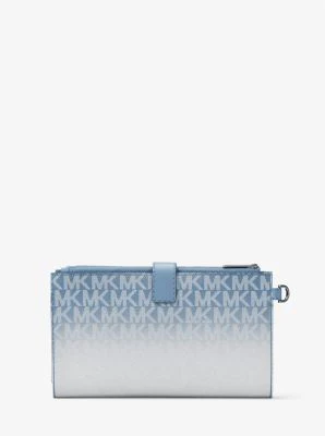 Jet Set Large Ombré Signature Logo Wristlet - Image 7