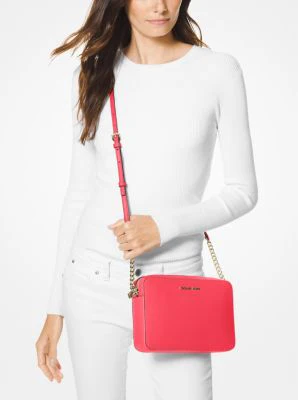 Jet Set Large Saffiano Leather Crossbody Bag - Image 11