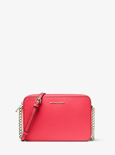 Jet Set Large Saffiano Leather Crossbody Bag - Image 8