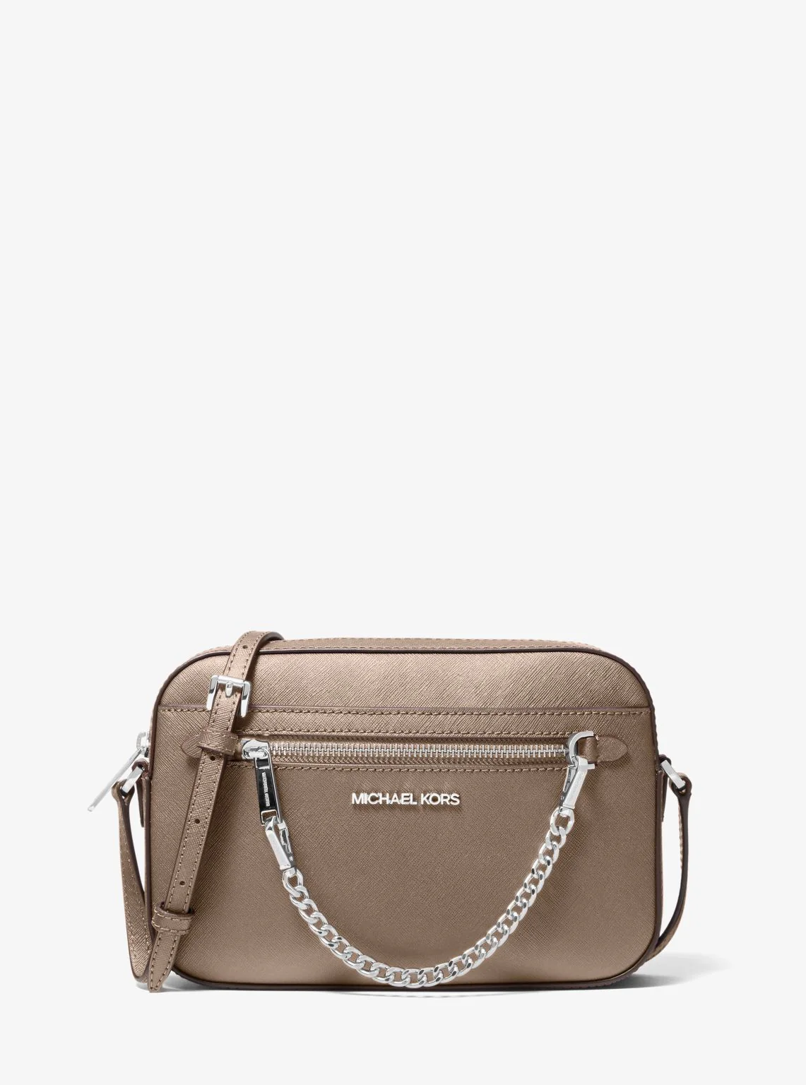 Jet Set Large Saffiano Leather Crossbody Bag - Image 15