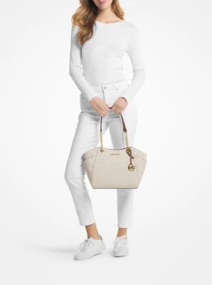 Jet Set Large Signature Logo Shoulder Bag - Image 8