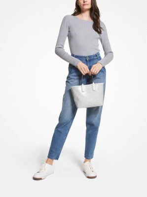 Jodie Small Logo Jacquard Tote Bag - Image 11