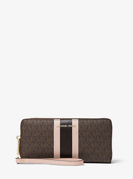 Logo Stripe Continental Wristlet - Image 19