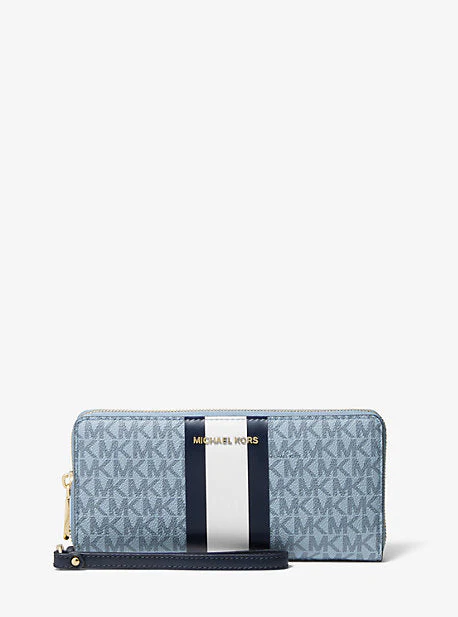 Logo Stripe Continental Wristlet - Image 23