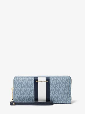 Logo Stripe Continental Wristlet - Image 24