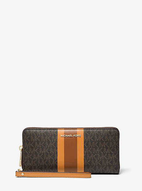 Logo Stripe Continental Wristlet - Image 31