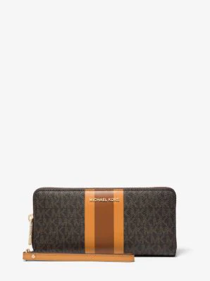 Logo Stripe Continental Wristlet - Image 32