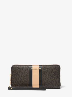 Logo Stripe Continental Wristlet - Image 35