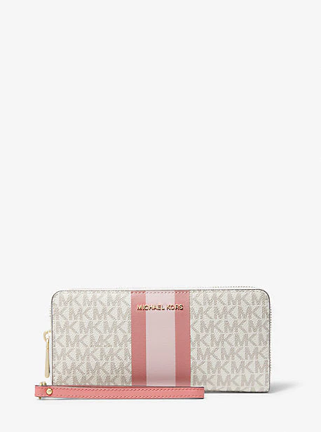 Logo Stripe Continental Wristlet - Image 36