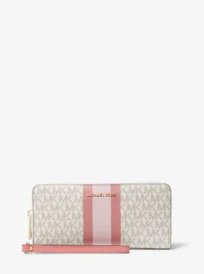 Logo Stripe Continental Wristlet - Image 37
