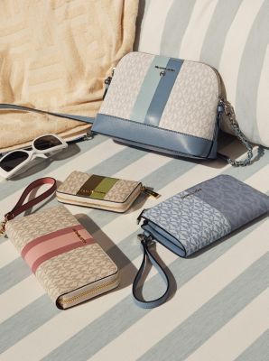 Logo Stripe Continental Wristlet - Image 39