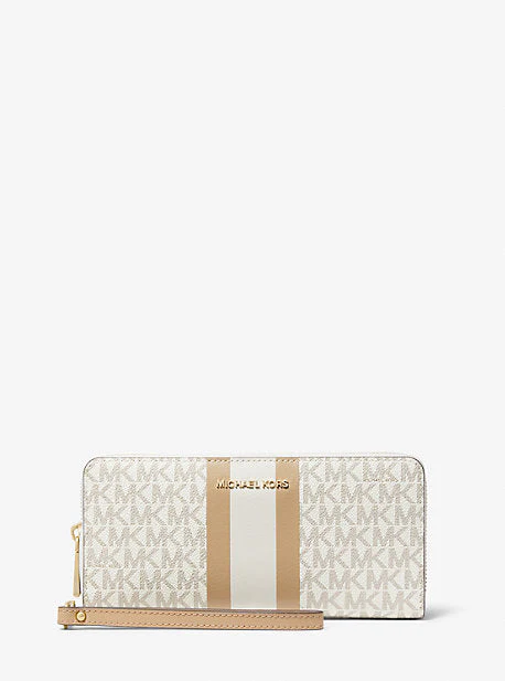 Logo Stripe Continental Wristlet - Image 41