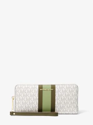 Logo Stripe Continental Wristlet - Image 44