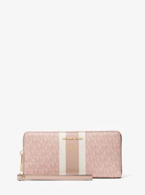 Logo Stripe Continental Wristlet - Image 46