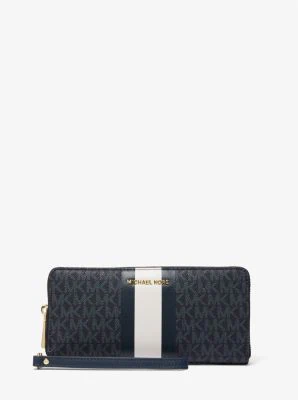 Logo Stripe Continental Wristlet - Image 50