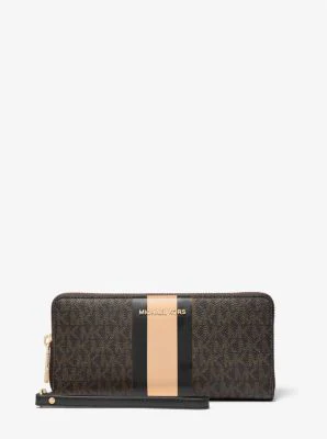 Logo Stripe Continental Wristlet - Image 6