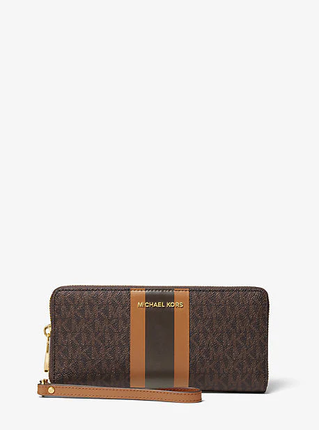 Logo Stripe Continental Wristlet - Image 8