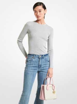 Mercer Medium Logo and Leather Accordion Crossbody Bag - Image 4