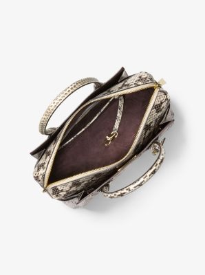 Mercer Medium Snakeskin Belted Satchel - Image 3