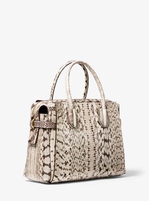 Mercer Medium Snakeskin Belted Satchel - Image 4
