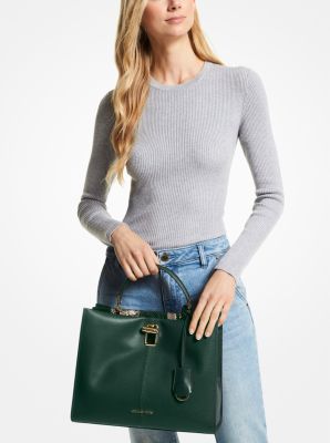 Penelope Large Leather Satchel - Image 12