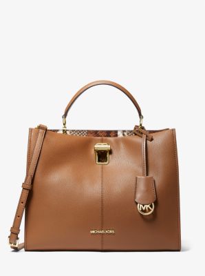 Penelope Large Leather Satchel - Image 14