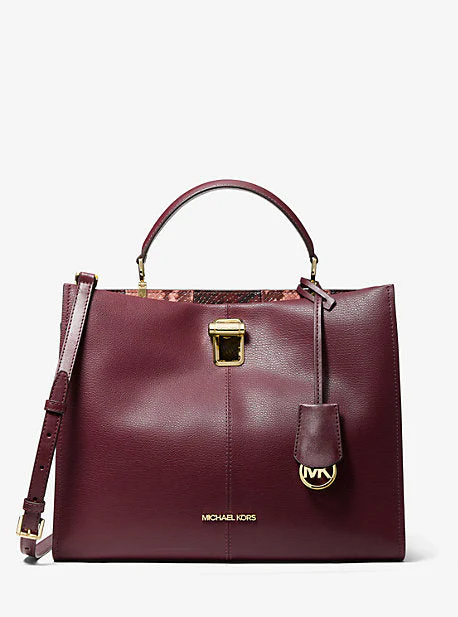 Penelope Large Leather Satchel - Image 5