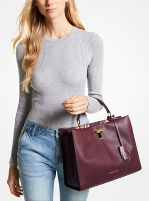 Penelope Large Leather Satchel - Image 8