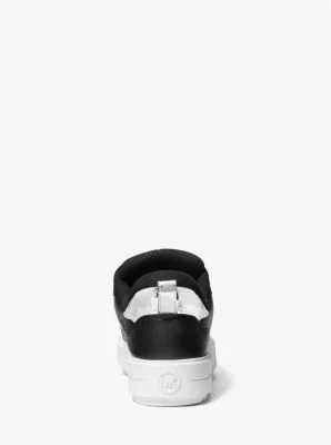 Rumi Leather and Logo-Embossed Metallic Platform Sneakers - Image 4