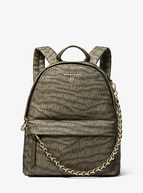 Slater Medium Animal Print Logo Backpack - Image 11