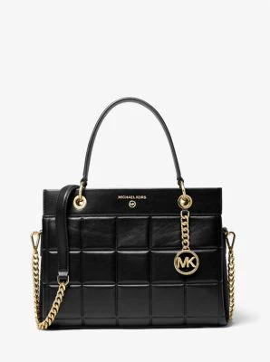 Susan Medium Quilted Leather Satchel - Image 10
