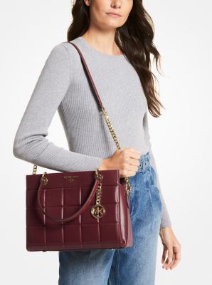 Susan Medium Quilted Leather Satchel - Image 4
