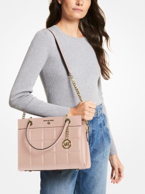 Susan Medium Quilted Leather Satchel - Image 8
