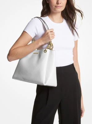 Trisha Large Pebbled Leather Shoulder Bag - Image 8