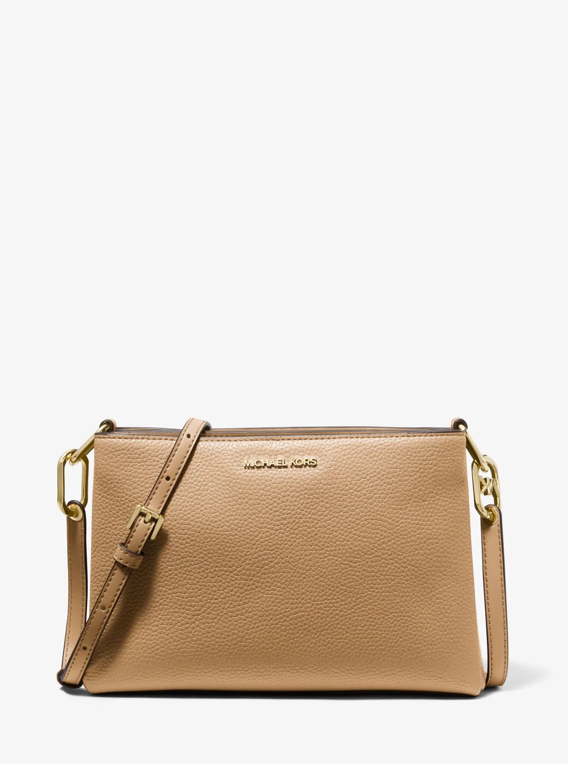 Trisha Medium Pebbled Leather Crossbody Bag - Image 9